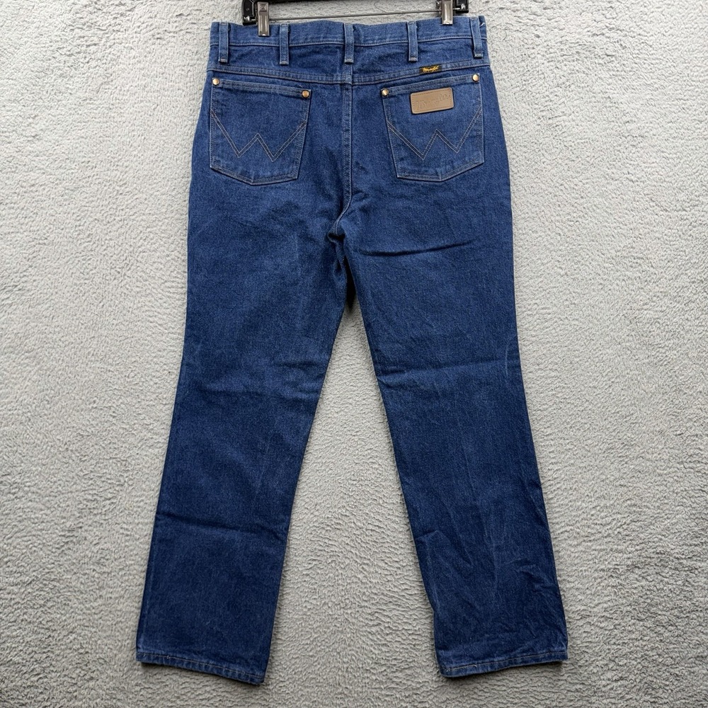 Wrangler Jeans Mens 33x30 Slim Straight Dark Wash Denim Western 936PDW Cowboy *